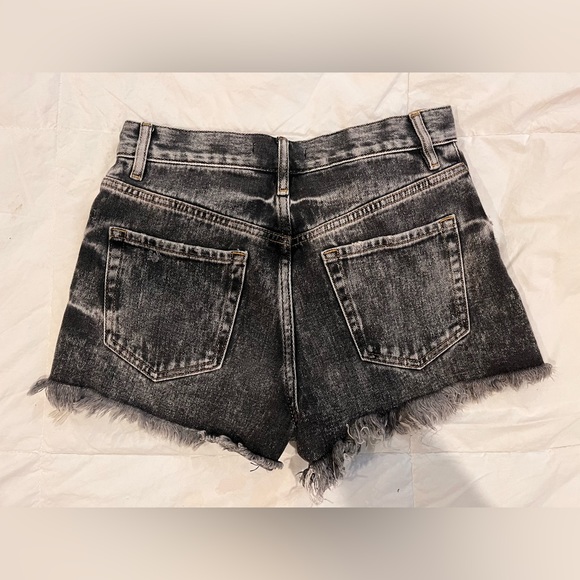 Black/ Grey Pac-sun shorts with ruffles on the bottom! - Picture 2 of 3